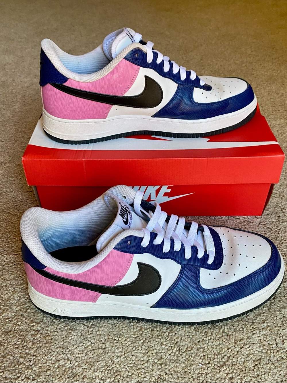 Nike Air Force 1 Low "Nike By You" Custom Colorblock Sneakers